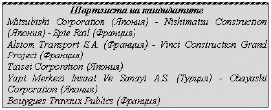 Пет компании продължават в надпреварата за метрото
